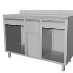 TABLE DE TRAVAIL À CAFÉ EN ACIER INOXYDABLE 1500X600X1150 - Combisteel