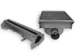 DRAIN INOX 300X265 AVEC 1 SORTIE POUR GOUTTIÈRE À FENTE - Combisteel – Image 2