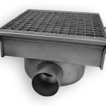 DRAIN INOX 300X265 AVEC 1 SORTIE POUR GOUTTIÈRE À FENTE - Combisteel
