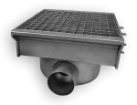 DRAIN INOX 300X265 AVEC 2 SORTIES POUR GOUTTIÈRE À FENTE - Combisteel
