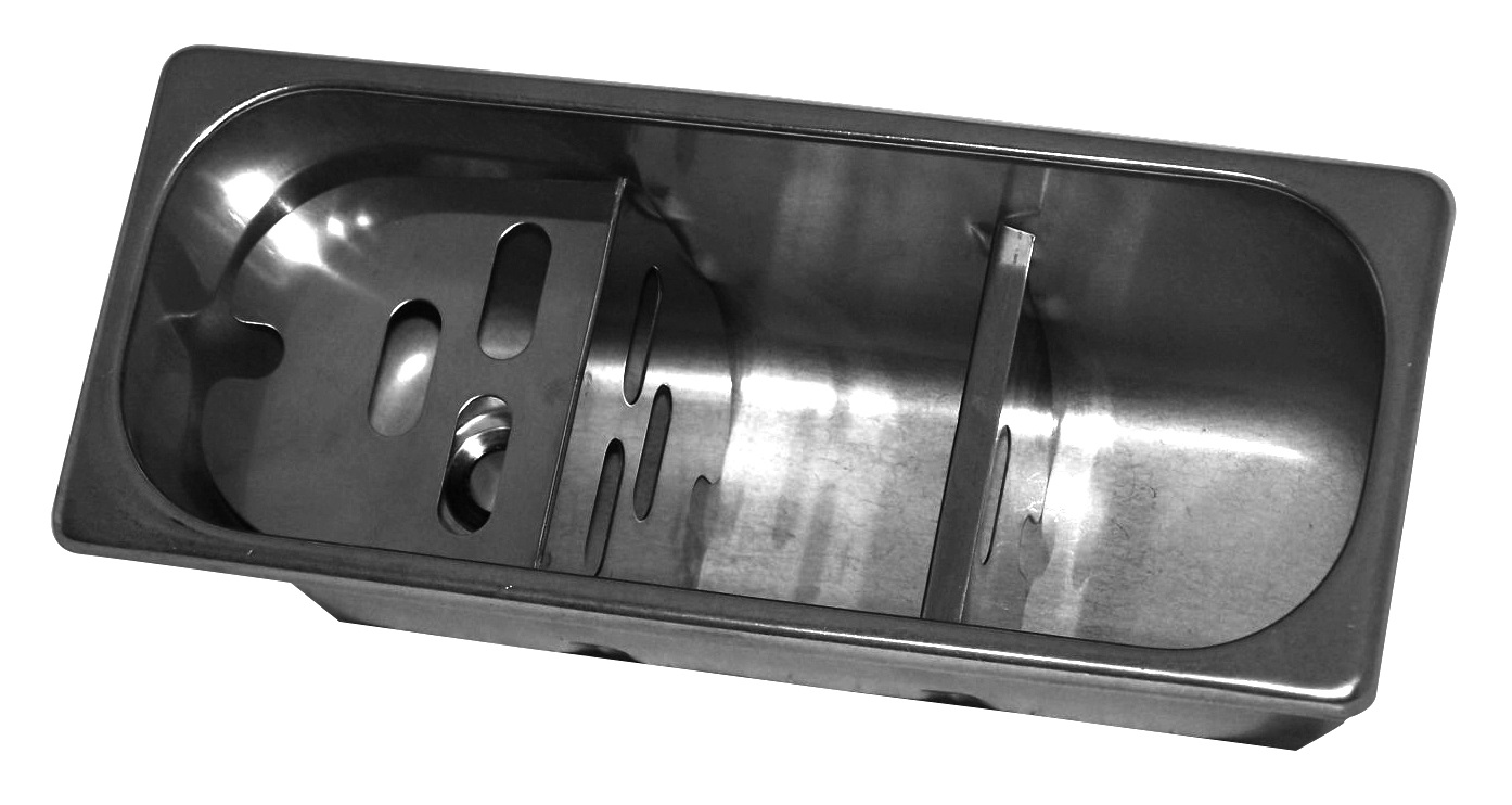 CUILLÈRE À GLACE ÉVIER 270X110X120 AVEC TROU D'ÉVACUATION, RACCORDEMENT À L'EAU ET TUYAU D'ÉVACUATION - Combisteel CUILLÈRE À GLACE ÉVIER 270X110X120 AVEC TROU D'ÉVACUATION, RACCORDEMENT À L'EAU ET TUYAU D'ÉVACUATION - Combisteel – Image 1