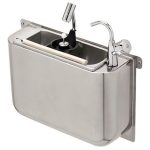 CUILLÈRE À GLACE ÉVIER AVEC ROBINET ET DOUCHETTE 410X120X270 AVEC TROU D'ÉVACUATION, RACCORDEMENT À L'EAU ET TUYAU D'ÉVACUATION - Combisteel