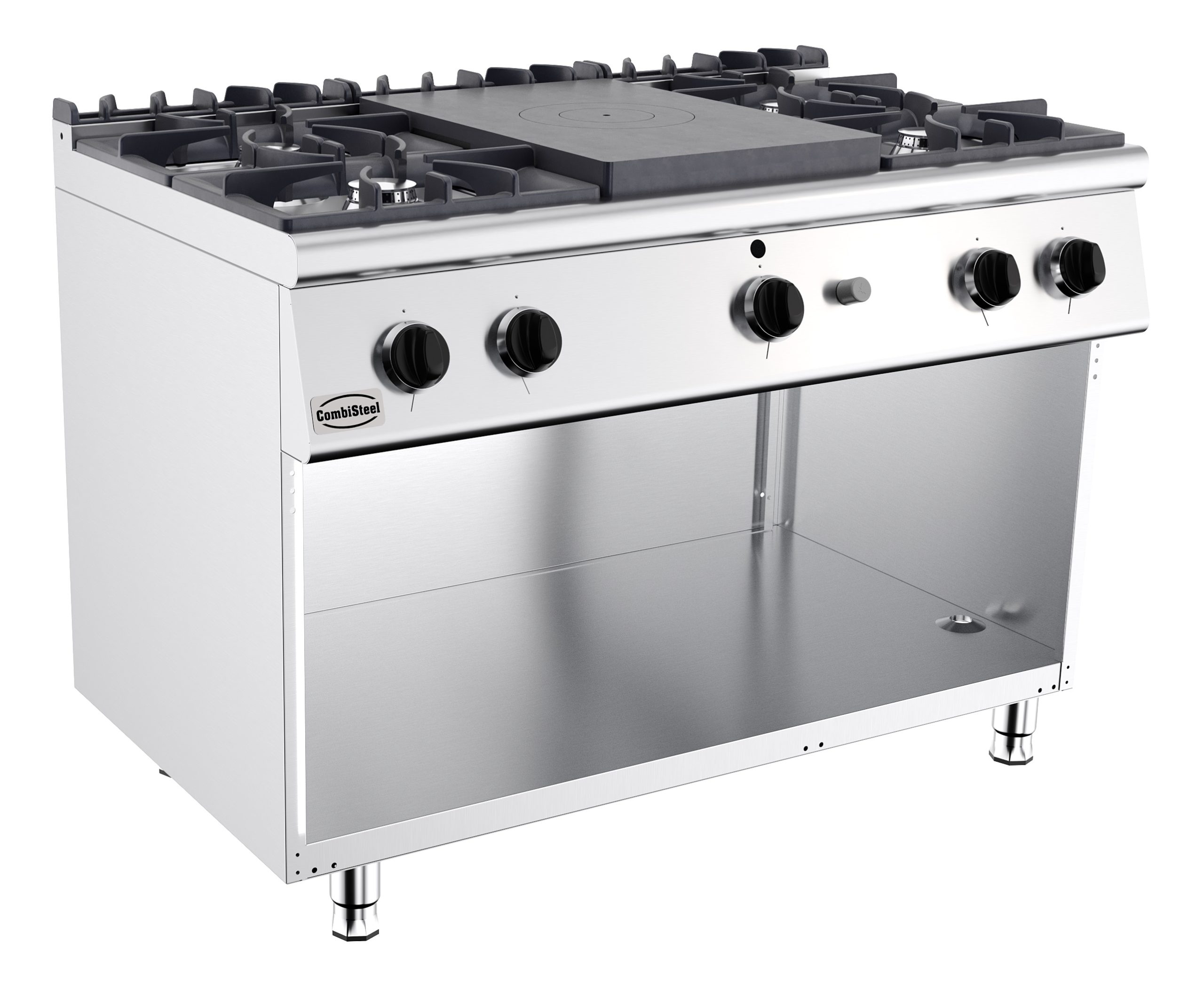 BASE 700 CUISINIÈRE AVEC PLAQUE COUP DE FEU À GAZ 4 BR. - Combisteel BASE 700 CUISINIÈRE AVEC PLAQUE COUP DE FEU À GAZ 4 BR. - Combisteel – Image 1