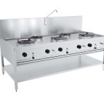TABLE WOK À GAZ 3X17KW + 2X9KW - Combisteel