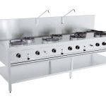 TABLE WOK À GAZ 4X17kW + 3X9kW - Combisteel