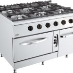 BASE 900 CUISINIERE A GAZ 6 BR. AVEC FOUR À GAZ - Combisteel