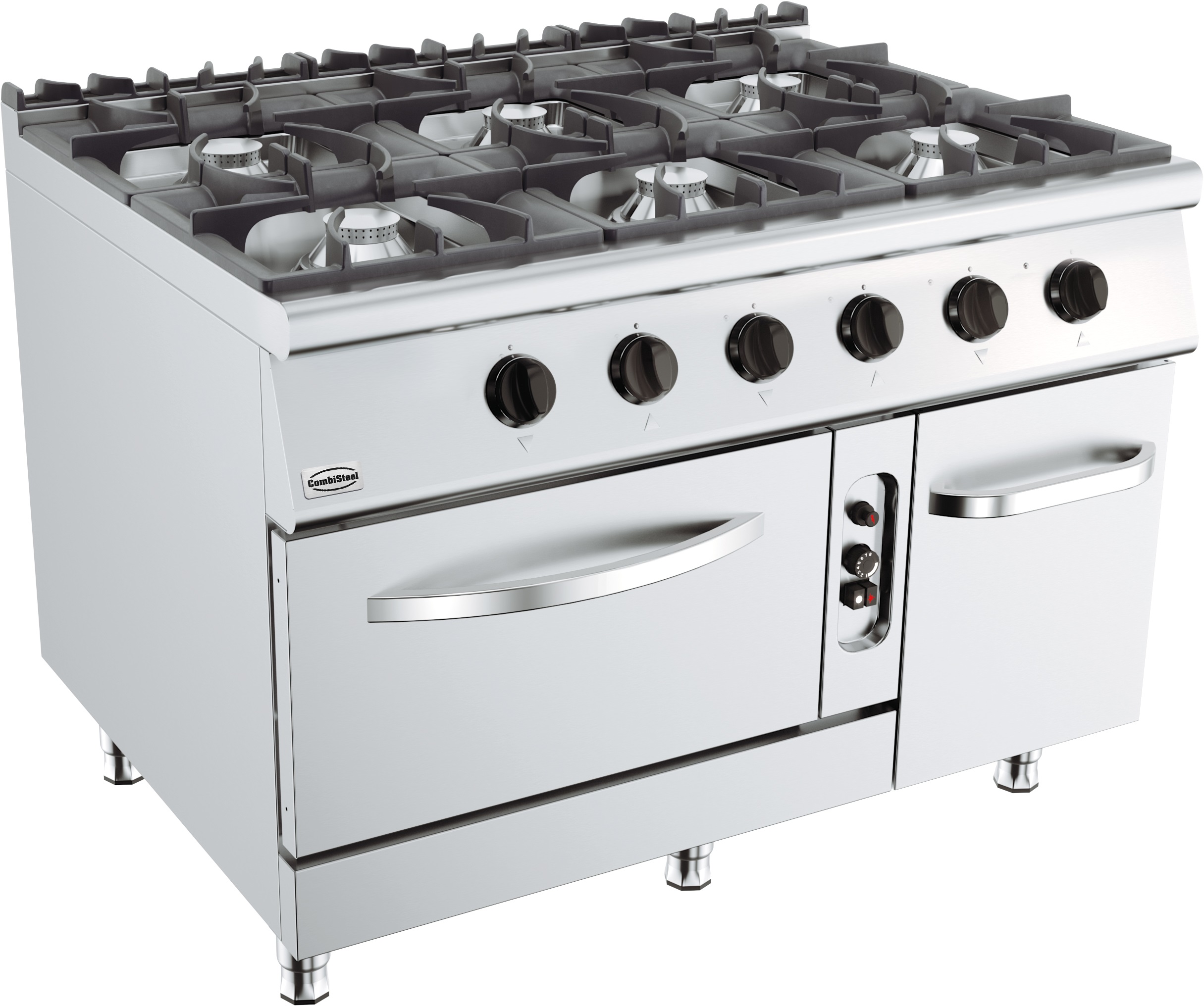 BASE 900 CUISINIERE A GAZ 6 BR. AVEC FOUR À GAZ - Combisteel BASE 900 CUISINIERE A GAZ 6 BR. AVEC FOUR À GAZ - Combisteel – Image 1