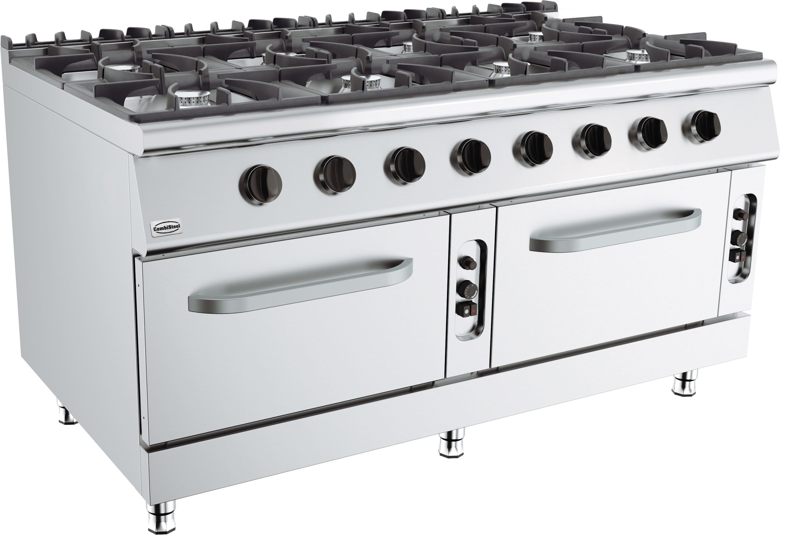 BASE 900 CUISINIERE A GAZ 8 BR. AVEC FOUR À GAZ - Combisteel BASE 900 CUISINIERE A GAZ 8 BR. AVEC FOUR À GAZ - Combisteel – Image 1