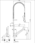 PRÉ DOUCHE DE RINÇAGE AVEC 2-TROUS - Combisteel – Image 2