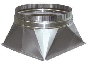 ADAPTEUR CARRÉ EN ROND Ø 200 - Combisteel ADAPTEUR CARRÉ EN ROND Ø 200 - Combisteel – Image 1
