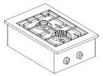 CUISINIÈRE À GAZ 2 BR. 9KW - Combisteel