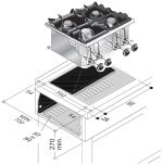 CUISINIÈRE À GAZ 4 BR. 18KW - Combisteel – Image 2
