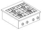 CUISINIÈRE À GAZ 4 BR. 14KW - Combisteel