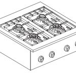 CUISINIÈRE À GAZ 4 BR. 14KW - Combisteel