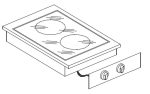 CUISINIÈRE EN CÉRAMIQUE 2 ZONES - Combisteel