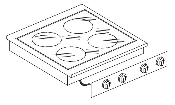 CUISINIÈRE EN CÉRAMIQUE 4 ZONES - Combisteel CUISINIÈRE EN CÉRAMIQUE 4 ZONES - Combisteel – Image 1