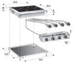 CUISINIÈRE EN CÉRAMIQUE 4 ZONES - Combisteel – Image 2