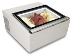 MODÈLE DE TABLE VITRINE À CREME GLACÉE BLANCS'OUVRE DU CÔTÉ FONCTIONNEMENT - Combisteel