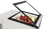 MODÈLE DE TABLE VITRINE À CREME GLACÉE BLANCS'OUVRE DU CÔTÉ FONCTIONNEMENT - Combisteel – Image 2