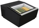 MODÈLE DE TABLE VITRINE À CREME GLACÉE NOIRS'OUVRE DU CÔTÉ FONCTIONNEMENT - Combisteel