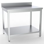 700 PLAN DE TRAVAIL ÉTAGÈRE BORD RELEVÉ DÉMONTABLE 1800 - Combisteel