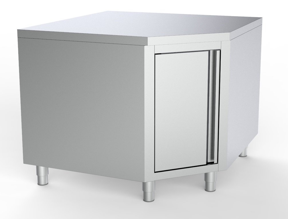 PLAN DE TRAVAIL ANGLE AVEC PORTE 1000/1000 POUR 700MM TABLES - Combisteel PLAN DE TRAVAIL ANGLE AVEC PORTE 1000/1000 POUR 700MM TABLES - Combisteel – Image 1