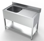 600 BLOC-ÉVIER ÉTAGÈRE 1 À GAUCHE 1200 - Combisteel