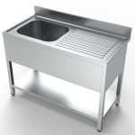 600 BLOC-ÉVIER ÉTAGÈRE 1 À GAUCHE 1200 - Combisteel