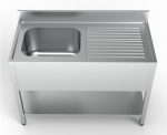 600 BLOC-ÉVIER ÉTAGÈRE 1 À GAUCHE 1200 - Combisteel – Image 2