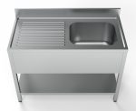600 BLOC-ÉVIER ÉTAGÈRE 1 À DROITE 1200 - Combisteel – Image 2