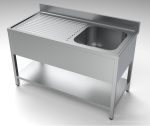 700 BLOC-ÉVIER ÉTAGÈRE 1 À DROITE 1400 - Combisteel