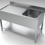 700 BLOC-ÉVIER ÉTAGÈRE 1 À DROITE 1400 - Combisteel