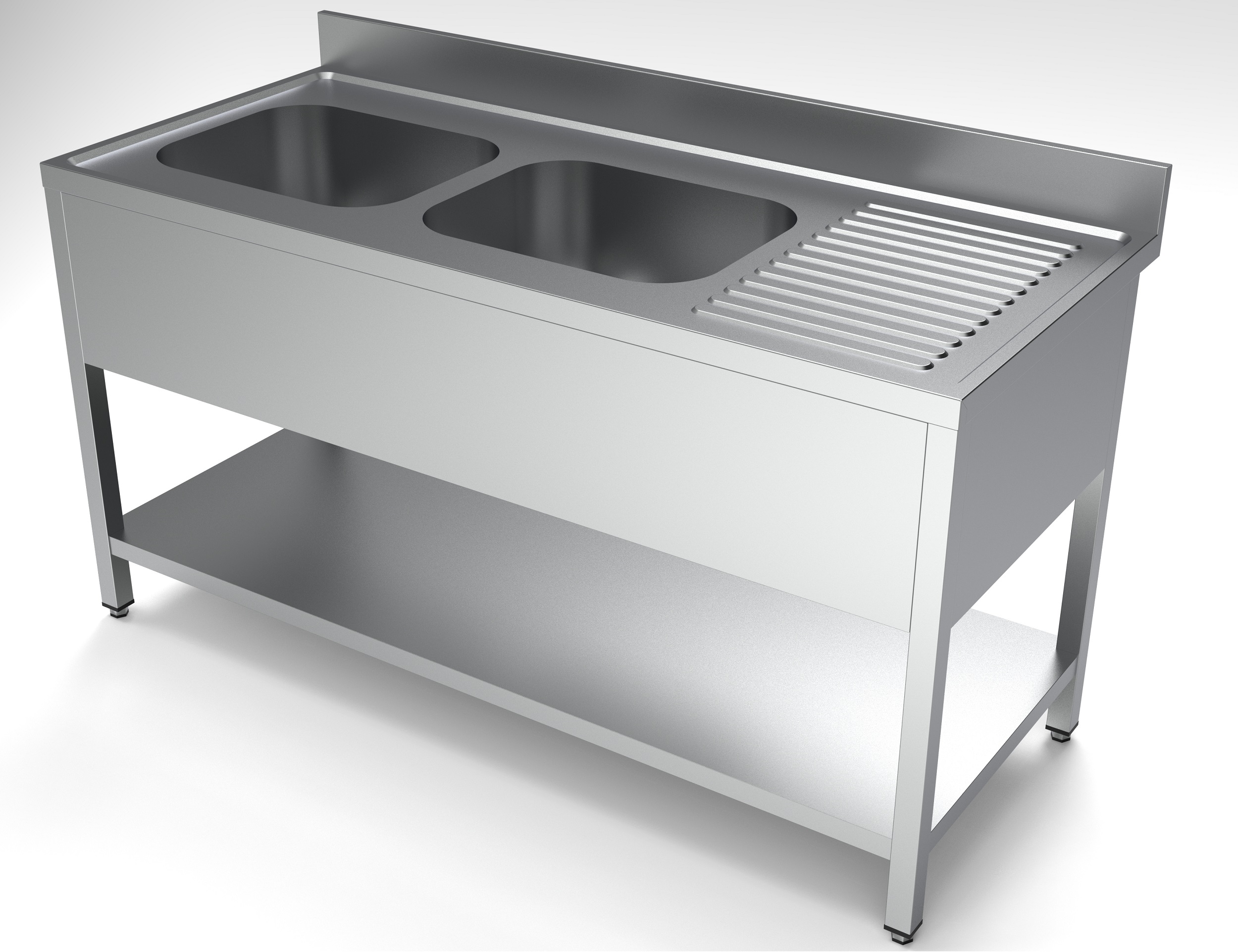 700 BLOC-ÉVIER ÉTAGÈRE 2 À GAUCHE 1600 - Combisteel 700 BLOC-ÉVIER ÉTAGÈRE 2 À GAUCHE 1600 - Combisteel – Image 1