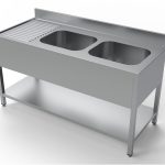 700 BLOC-ÉVIER ÉTAGÈRE 2 À DROITE 1600 - Combisteel