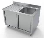 700 BLOC-ÉVIER PORTES COULISST 1 À DROITE 1200 - Combisteel