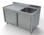 700 BLOC-ÉVIER PORTES COULISST 1 À DROITE 1400 - Combisteel