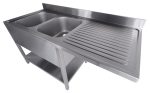 700 BLOC-ÉVIER ÉTAGÈRE LAVE-VAISSELLE DÉMONTABLE 2 À GAUCHE 1600 - Combisteel – Image 2