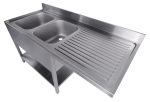 700 BLOC-ÉVIER ÉTAGÈRE LAVE-VAISSELLE DÉMONTABLE 2 À GAUCHE 1600 - Combisteel – Image 3