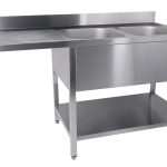 700 BLOC-ÉVIER ÉTAGÈRE LAVE-VAISSELLE DÉMONTABLE 2 À DROITE 1600 - Combisteel