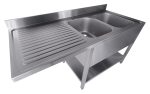 700 BLOC-ÉVIER ÉTAGÈRE LAVE-VAISSELLE DÉMONTABLE 2 À DROITE 1600 - Combisteel – Image 2