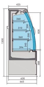 VITRINE RÉFRIGÉRÉE NOAH AVEC PORTES COULISSANTES 1.5 - Combisteel – Image 2