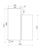RÉFRIGÉRATEUR EN ACIER INOX 2 PORTES - Combisteel – Image 2