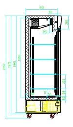 CONGÉLATEUR 1 PORTE EN VERRE - Combisteel – Image 2