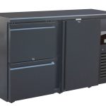 ARRIÈRE BAR RÉFRIGÉRÉE NOIR 1 PORTE ET 2 TIROIRS - Combisteel
