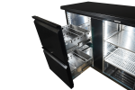 ARRIÈRE BAR RÉFRIGÉRÉE NOIR 2 PORTES ET 2 TIROIRS - Combisteel – Image 4