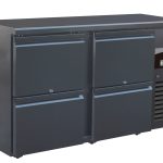 ARRIÈRE BAR RÉFRIGÉRÉE NOIR 4 TIROIRS - Combisteel