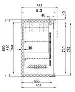 ARRIÈRE BAR RÉFRIGÉRÉE NOIR 3 PORTES - Combisteel – Image 2