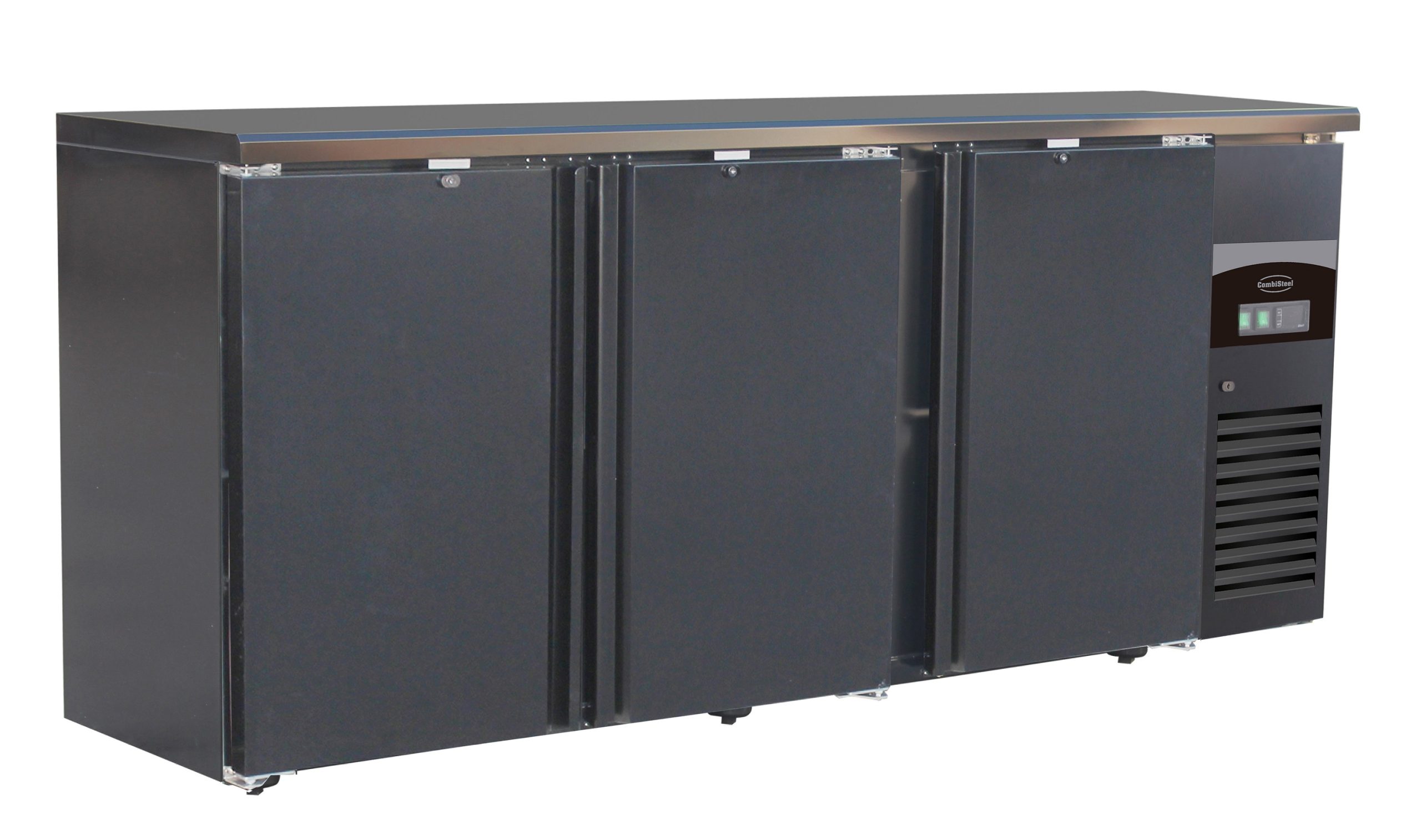 ARRIÈRE BAR RÉFRIGÉRÉE NOIR 3 PORTES - Combisteel ARRIÈRE BAR RÉFRIGÉRÉE NOIR 3 PORTES - Combisteel – Image 1