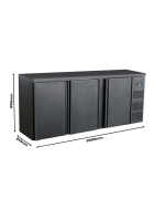 ARRIÈRE BAR RÉFRIGÉRÉE NOIR 3 PORTES - Combisteel – Image 3