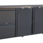 ARRIÈRE BAR RÉFRIGÉRÉE NOIR 2 PORTES ET 2 TIROIRS - Combisteel